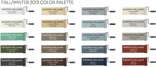Pottery Barn Sherwin Williams Fall Winter 2013 Paint Palette How to Choose the Perfect Wall Color