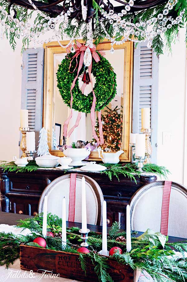 TIDBITS TWINE Christmas Dining Buffet and Table 2 Christmas in the Dining Room